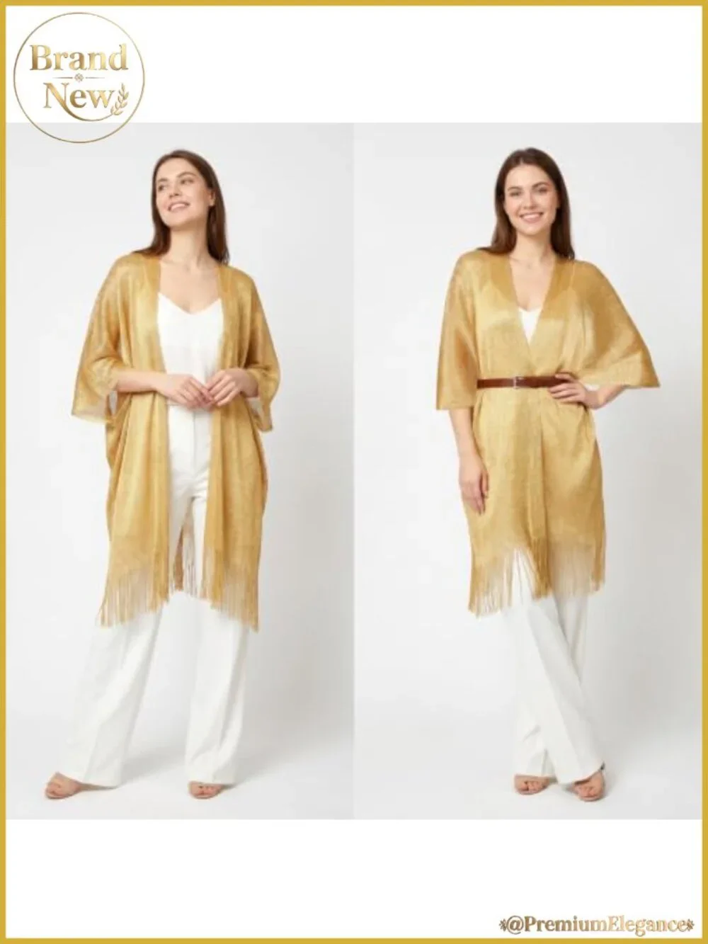 Sparkle Metallic Evening Shawl Wrap Open Front Cape for Formal Dresses